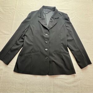 Courtenay Stretch Women’s Classic Black Button Down Blazer - Size 14W